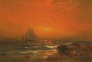 unknow artist Coastal Sunset Sweden oil painting artist